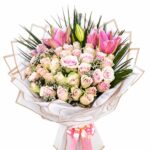 Pink Lily Rose Buketi